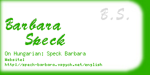 barbara speck business card